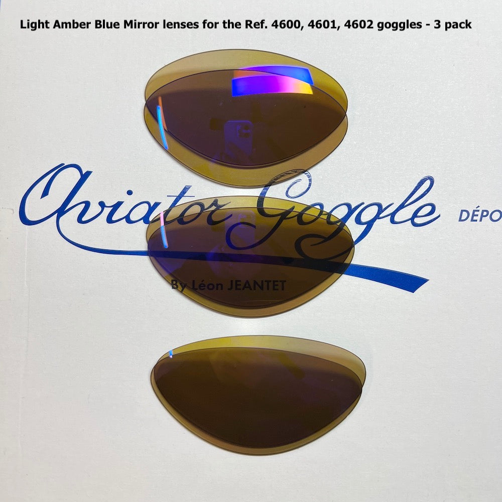 Replacement Lenses for the Aviator Goggle by Leon Jeantet - 3 pack