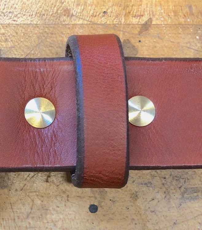 Leather Belt - Chestnut color leather belt with Nickel Plated Buckle. Belt for jeans.