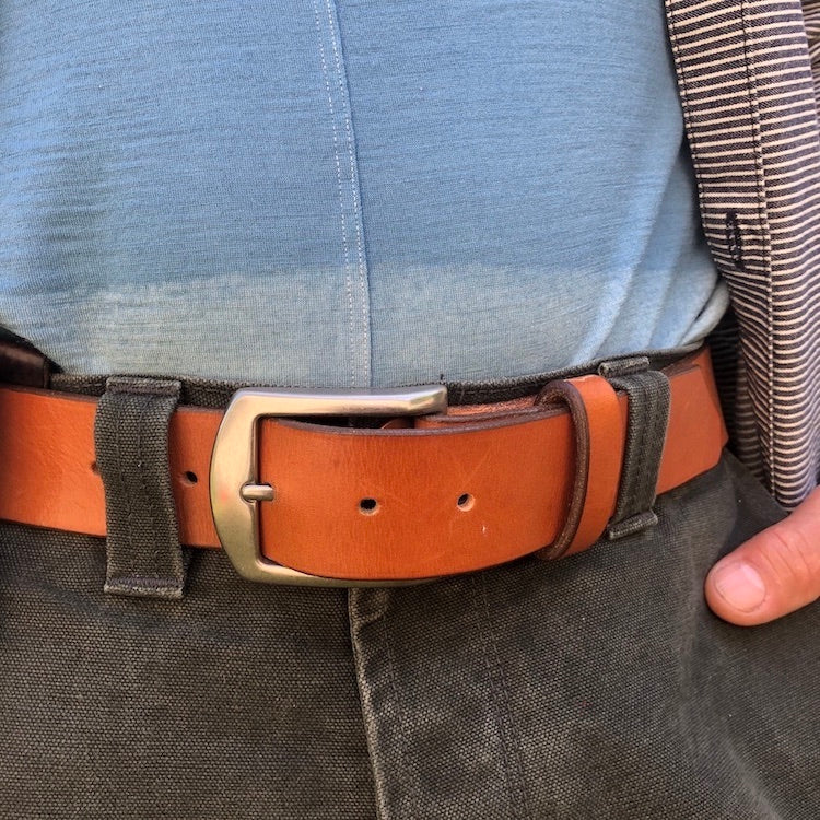 Leather Belt. Whisky cowhide leather belt with Matte Nickel Buckle. Belt with buckle. Jeans belt. Unisex belt.