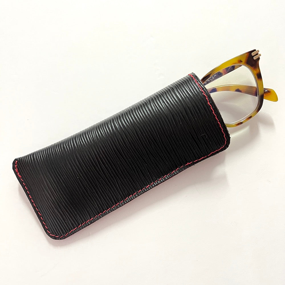 Eyewear Case, EPI Leather Sleeve for Medium Reading / Rx Glasses