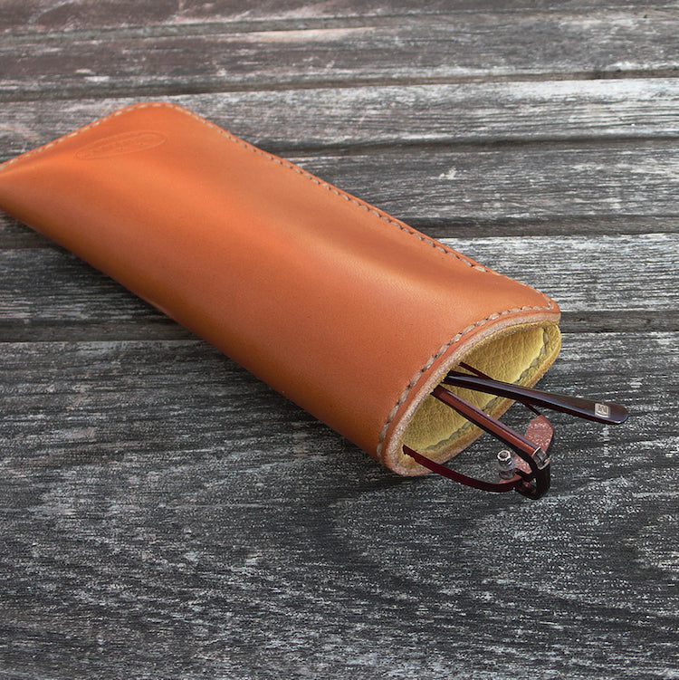 Eyewear/Reader Case, Leather Sleeve for Small Reading Glasses