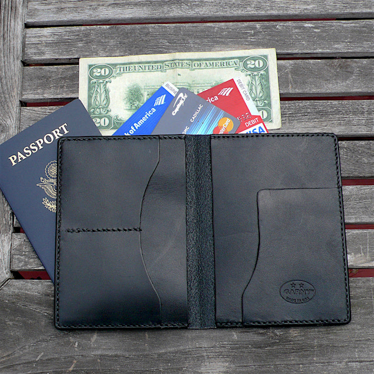 Travel wallet, Passport Case and Wallet, Cowhide Leather Case by GARNY