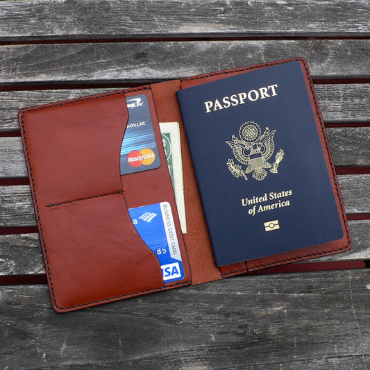 Leather Passport Case Wallet, Passport Cover, Travel wallet.
