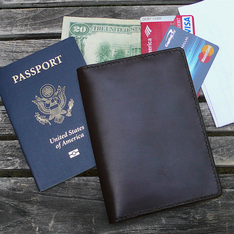 Passport Case and Wallet, Cowhide Leather Case by GARNY