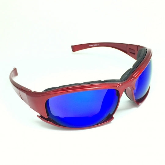 Wear it as sunglasses or goggles with 3 sets of changeable lenses.