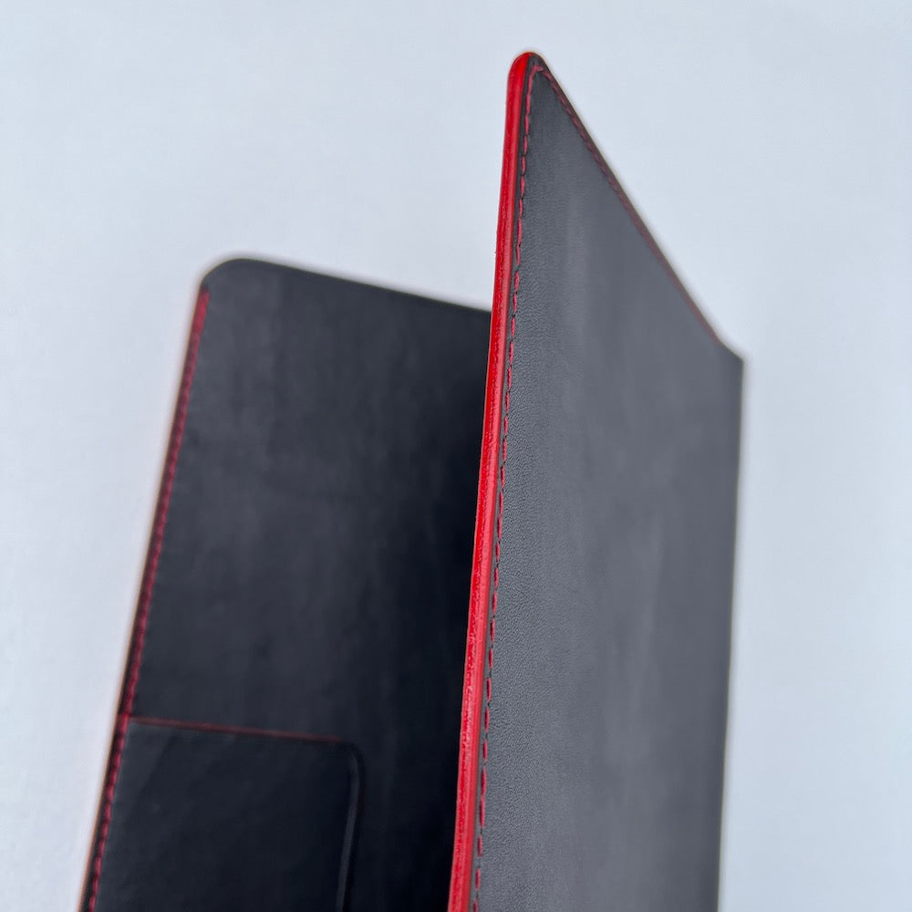 Leather Notebook Cover, Journal Cover - A5 - with 3 Pockets