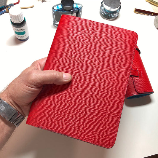 Journal Cover, EPI Leather Notebook Cover -A5- with 3 Pockets