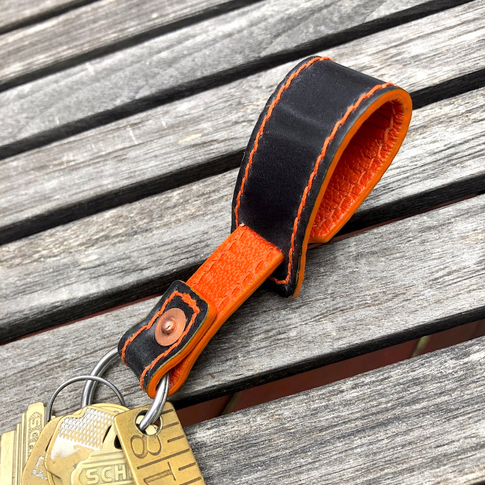 Leather key rings, key fobs, key holders, keychains.