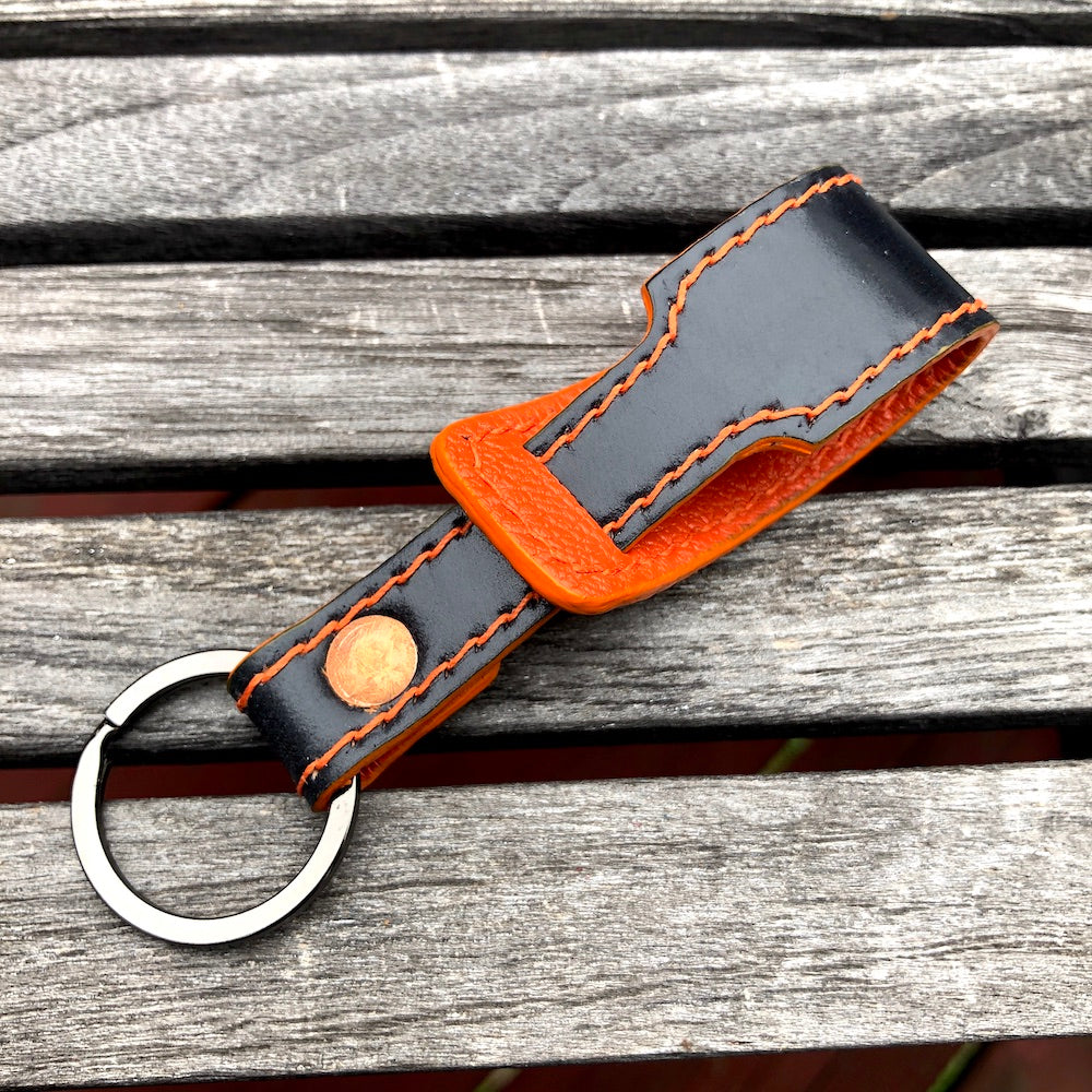 Leather key rings, key fobs, key holders, keychains.