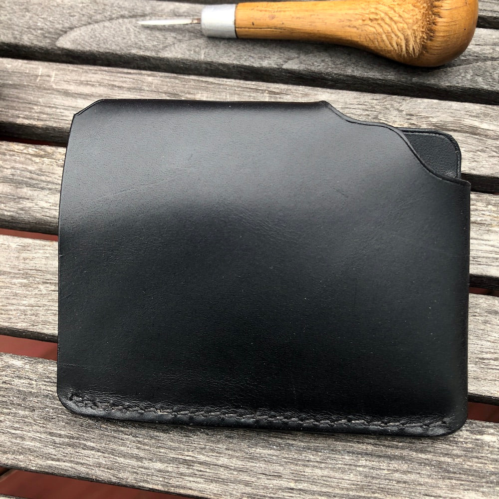 Minimalist Leather Wallet with snap closure, EDC Wallet, GARNY No. 11