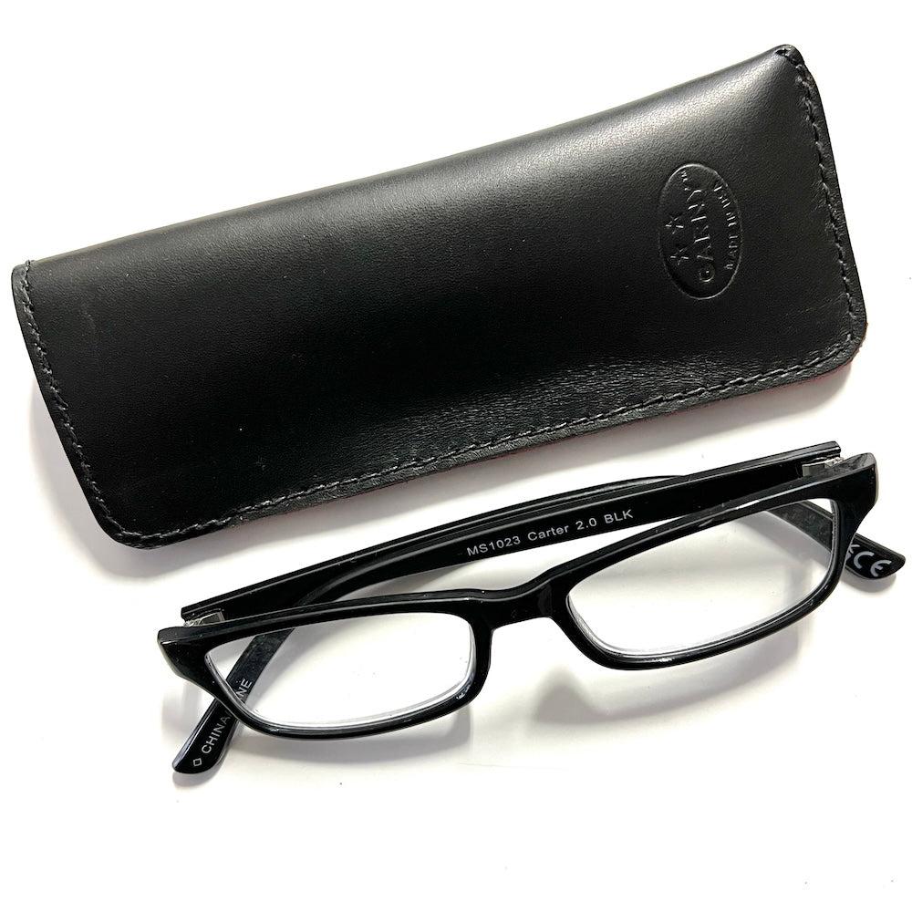 Eyewear Case Leather Reader case for glasses Case for Rx Glasses GARNY Co