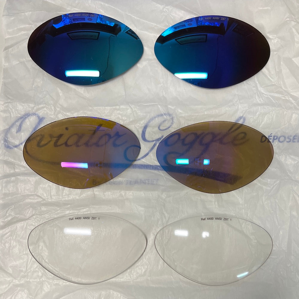Aviator Goggles by Leon Jeantet Replacement Lenses - 3 pack