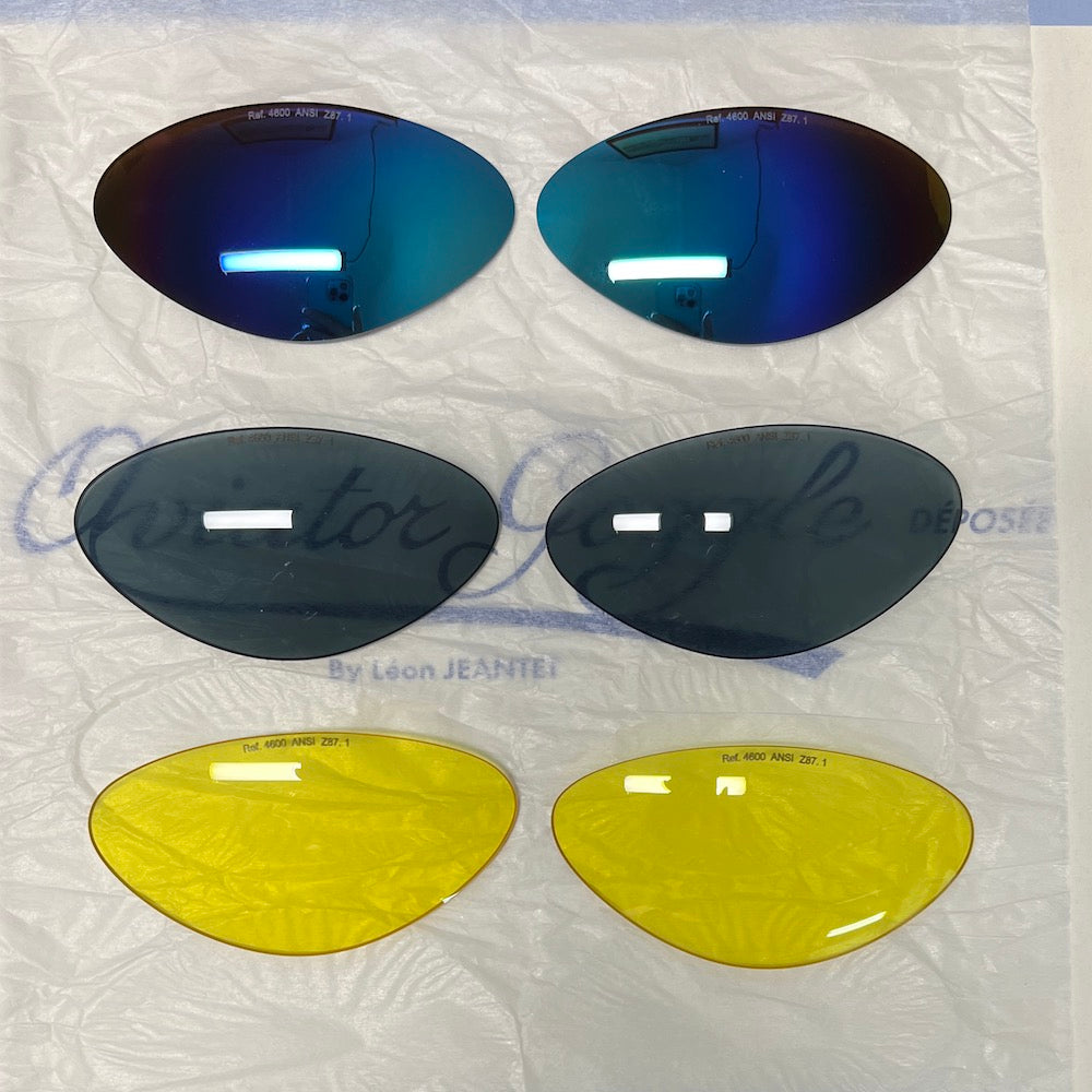 Aviator Goggles by Leon Jeantet Replacement Lenses - 3 pack