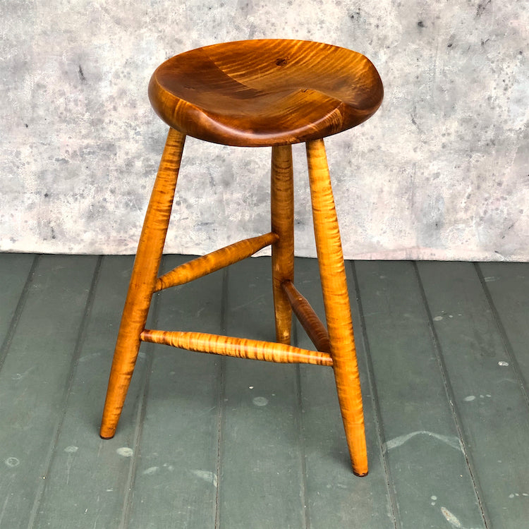 22" tall tripod stool for drawing, painting, drafting, guitar stool.