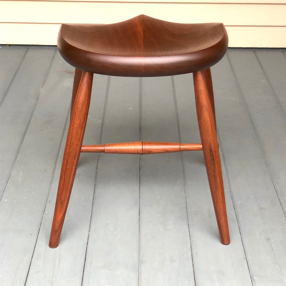 Stool 18", Black Walnut Guitar Stool - Horseshoe seat - one is ready to ship
