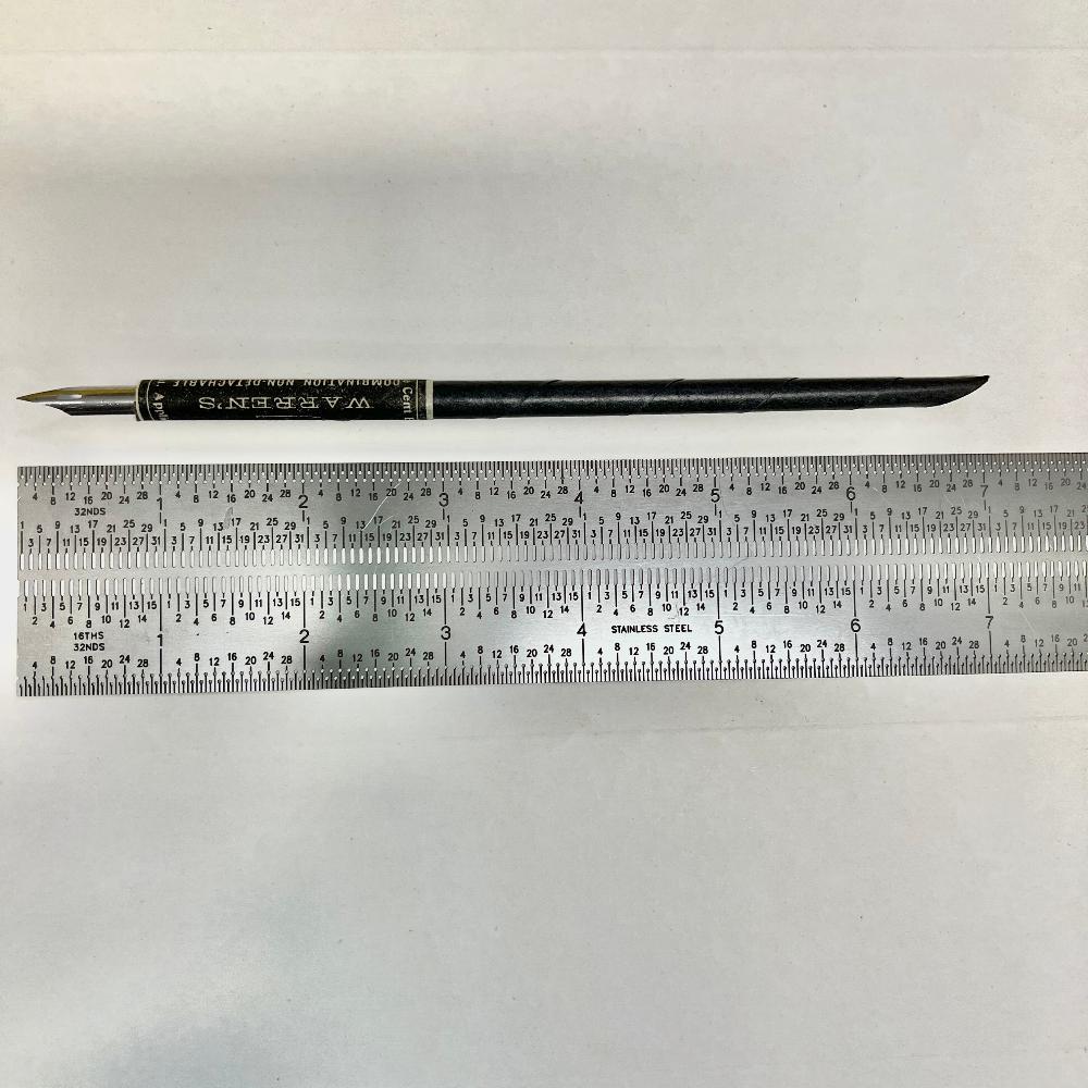 Antique 1890s - Ink Dip Pen
"Combination" = Flex nib
Paper Wrapped non-detachable nib.
Calligraphy pen.
