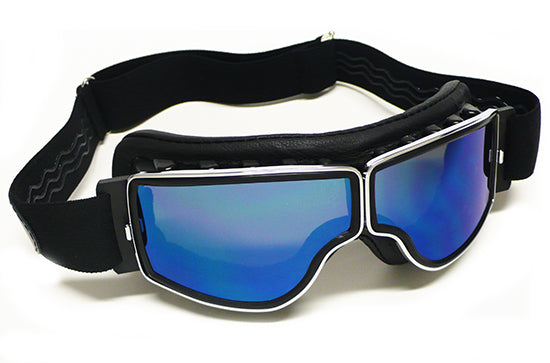 Final Sale * Aviator Goggles - Over Rx, Ref. 4182 T2 Black Chrome Goggles