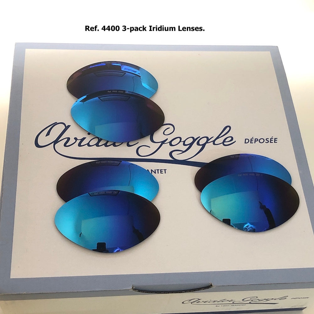Aviator Goggles by Leon Jeantet Replacement Lenses  - 3 pack