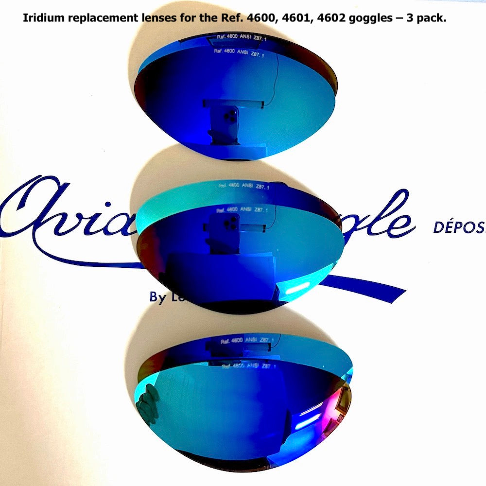 Replacement Lenses for the Aviator Goggle by Leon Jeantet - 3 pack