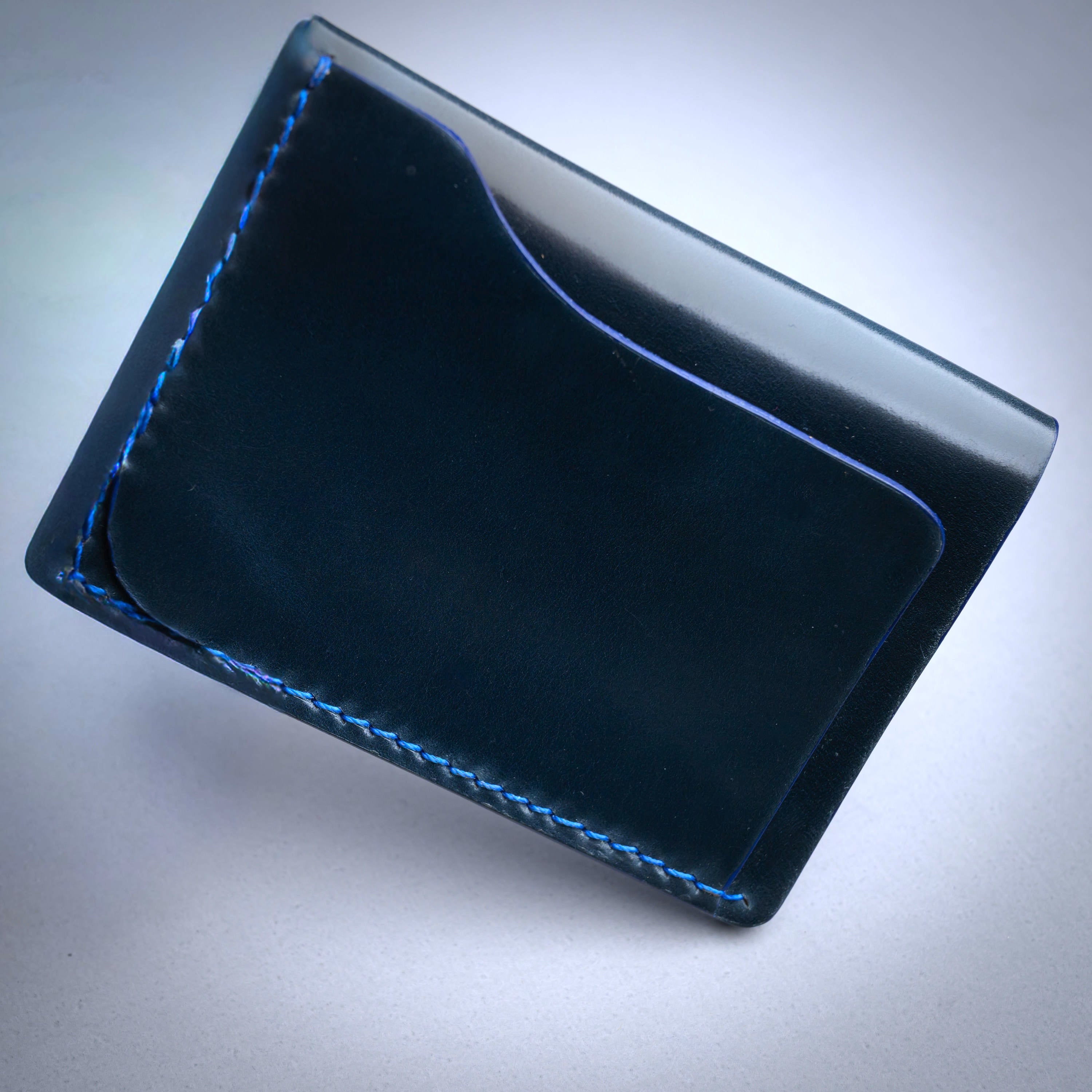 Shell Cordovan Wallet, Minimalist Black Leather Wallet, everyday Shell Cordovan Wallet, Minimalist Black Leather Wallet, everyday