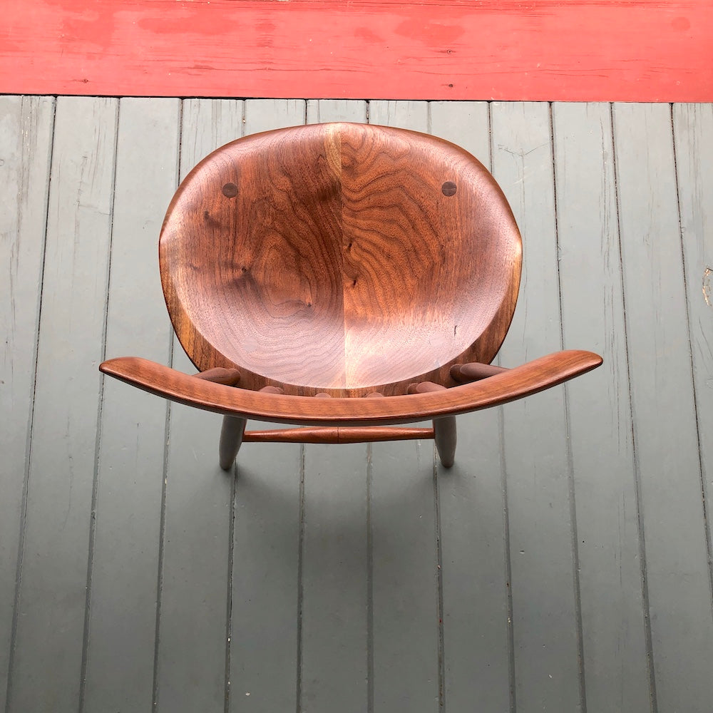 Counter Stool with Back - Black Walnut