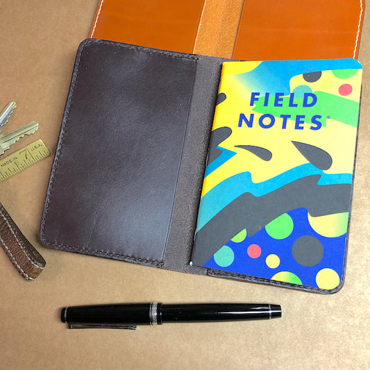 Leather Field Notes Cover. Hand stitched leather journal cover. 