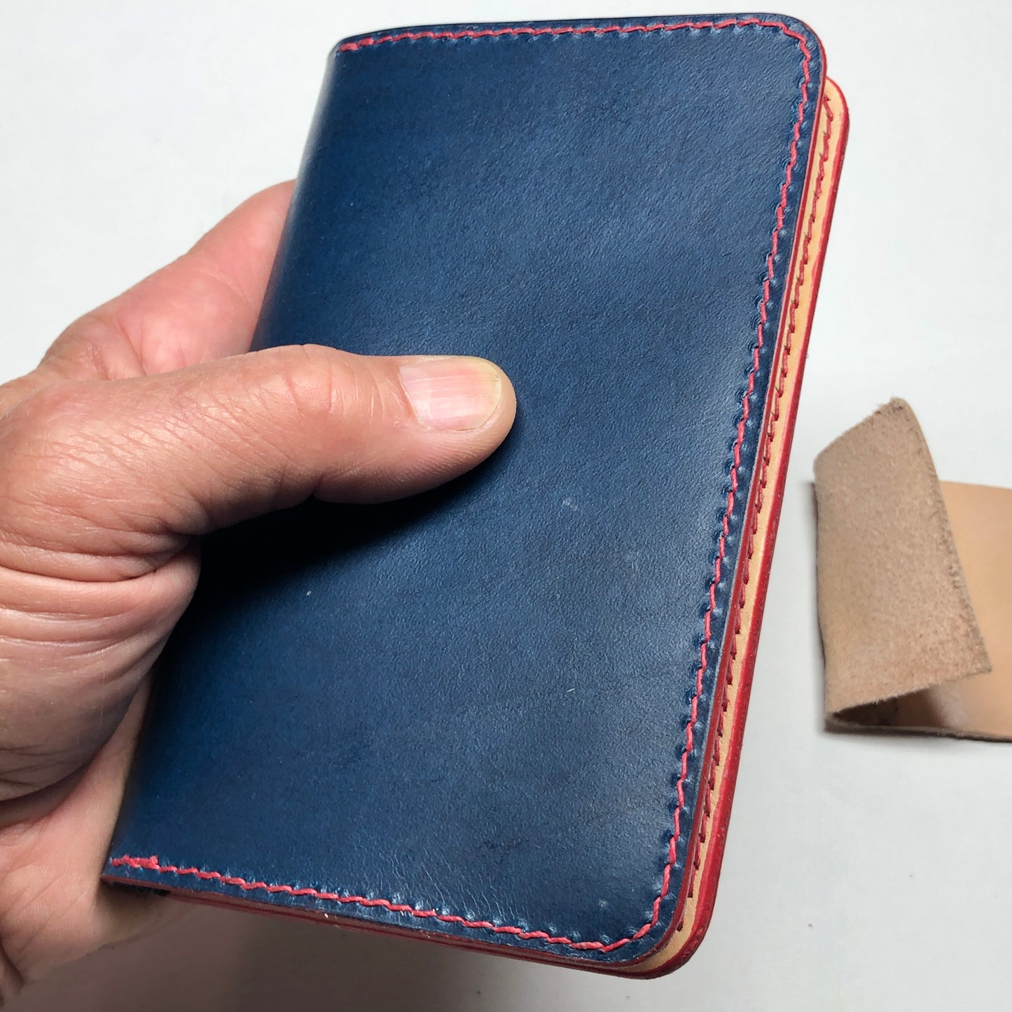 Leather Field Notes cover with 2 pockets. 