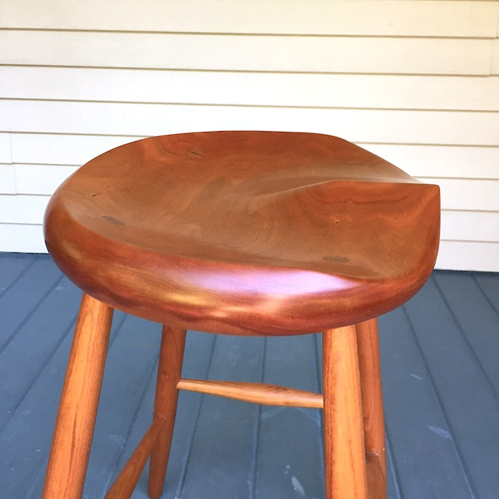 Counter Stool, Cherry - 25" - Oval Seat