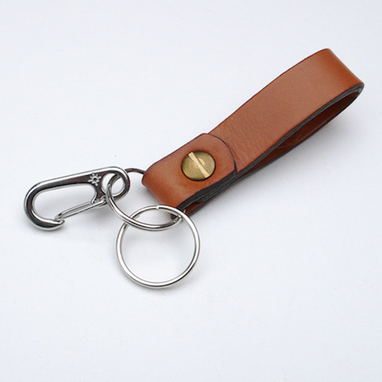 Key Ring Retainer Leather Keyring with stainless steel ring, key fob, keyfob, key holder ...
