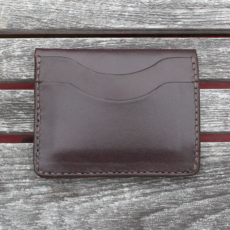 Mens Wallet, minimalist leather wallet, simple wallet, handmade wallet, leather wallet, dark brown leather wallet, hot garny No 5