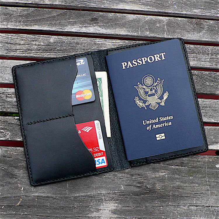 Travel wallet, Passport Case and Wallet, Cowhide Leather Case by GARNY