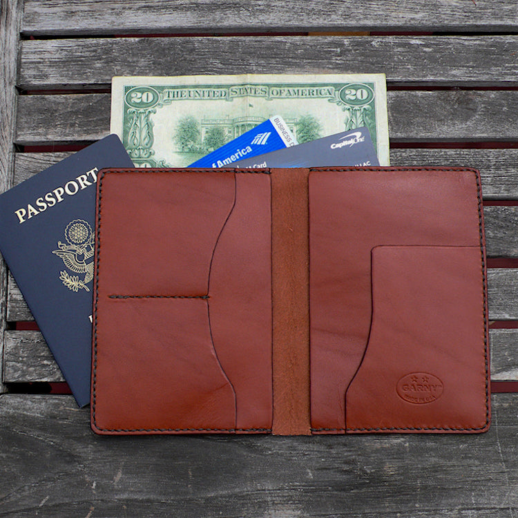 Travel wallet, Passport Case and Wallet, Cowhide Leather Case by GARNY