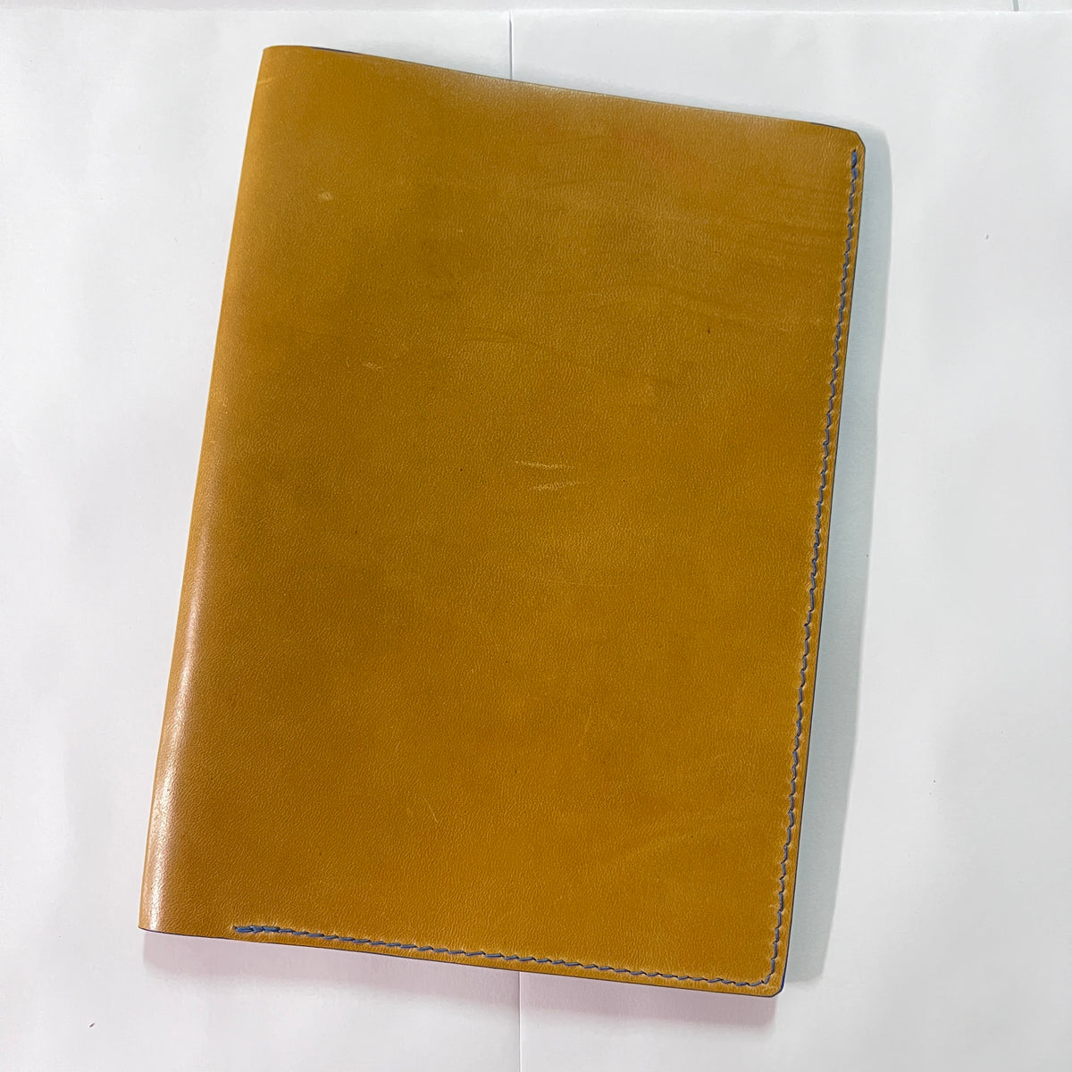 Horsehide Leather Notebook Cover, Handmade Journal Cover - A5 - with 3 Pockets
