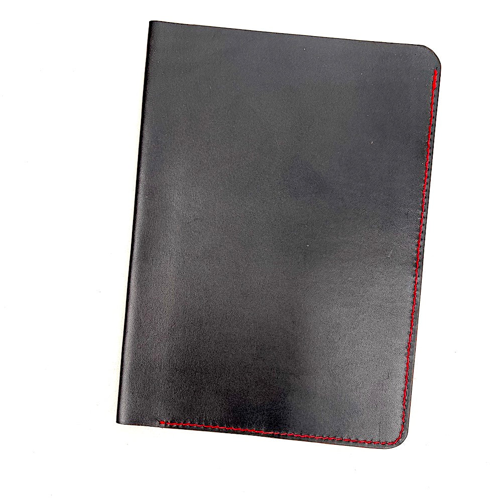 Leather Notebook Cover, Journal Cover - A5 - with 3 Pockets