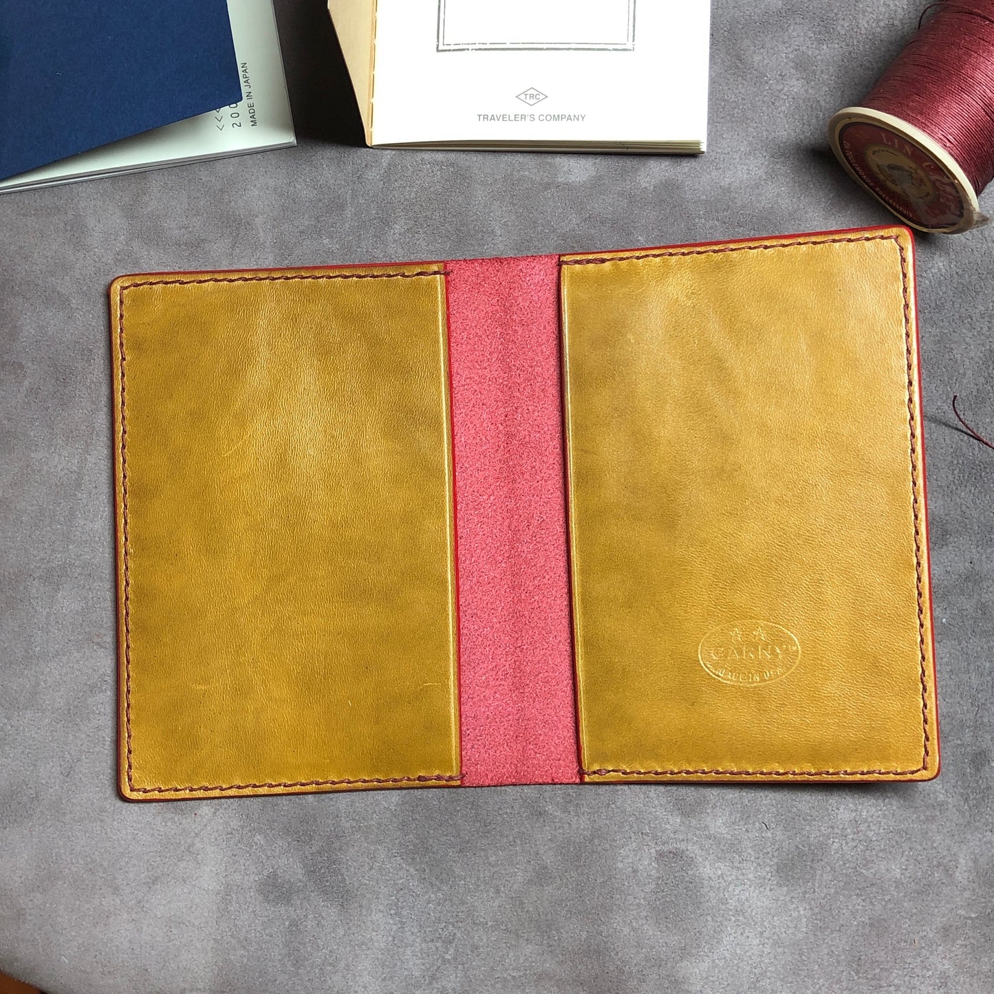 Passport size Traveler's Notebook EPI Leather Cover - Refillable Journal