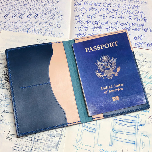 Blue Passport case, Passport Cover, Passport Wallet