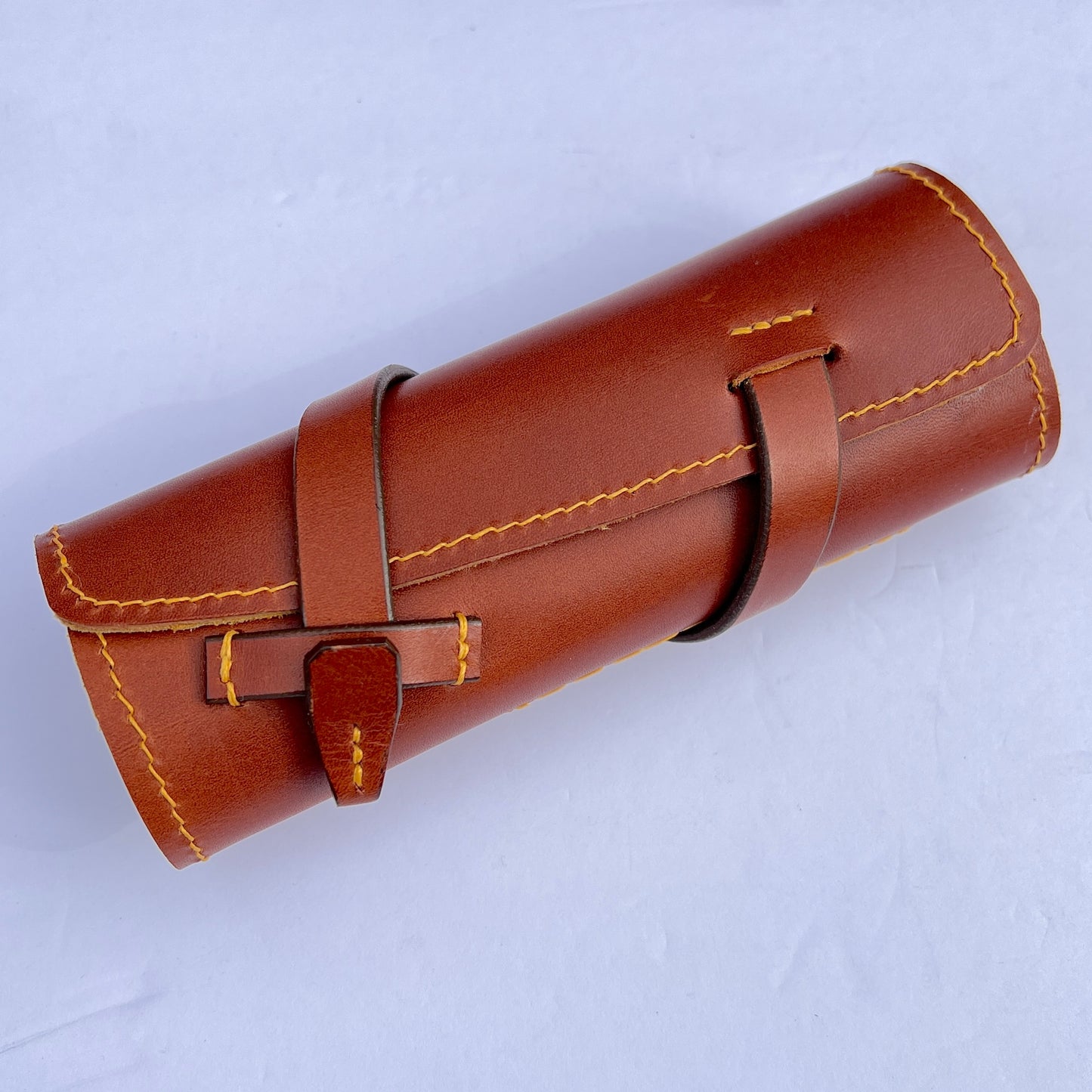 Cowhide Pen Roll, Pen Wrap - for 4 pens
