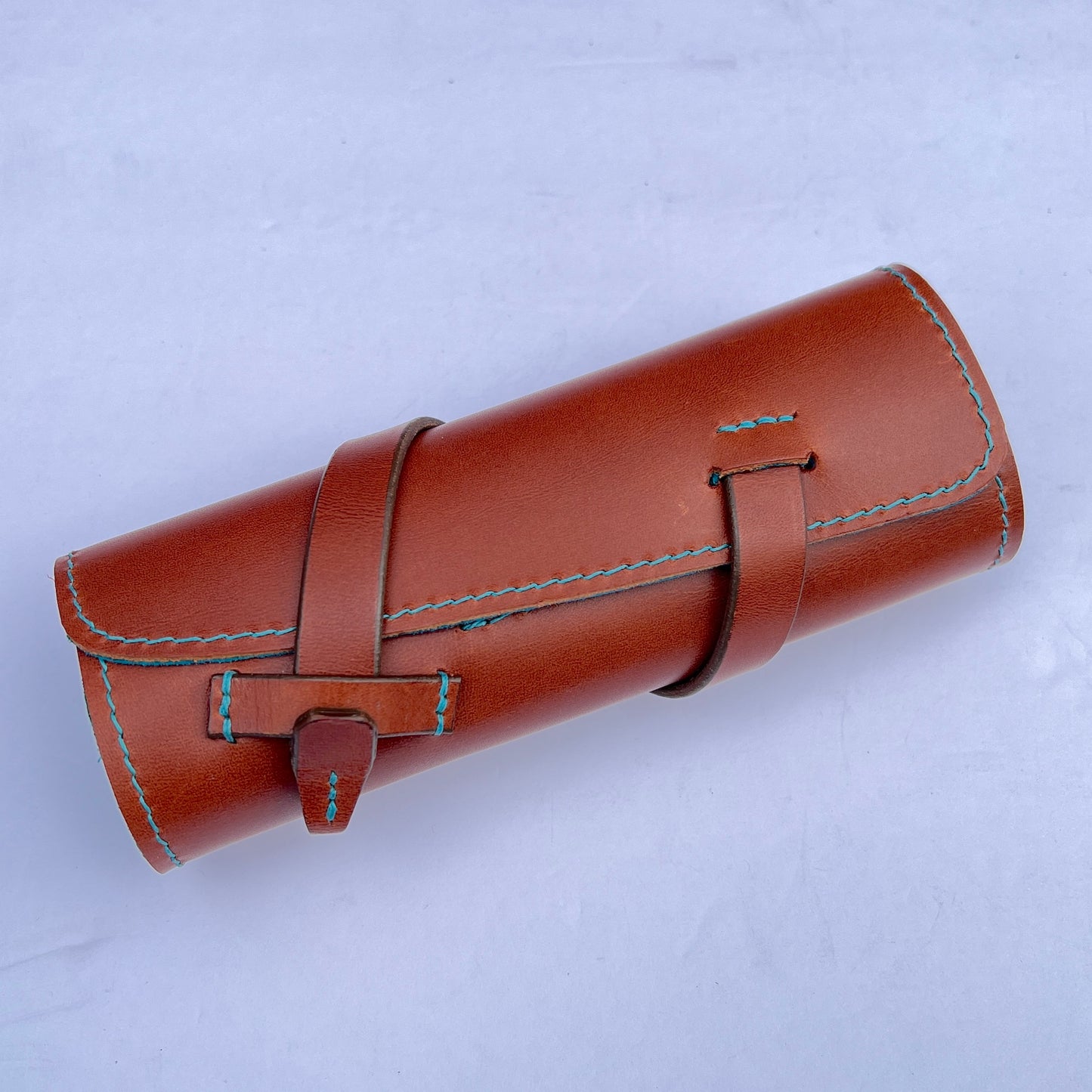 Cowhide Pen Roll, Pen Wrap - for 4 pens