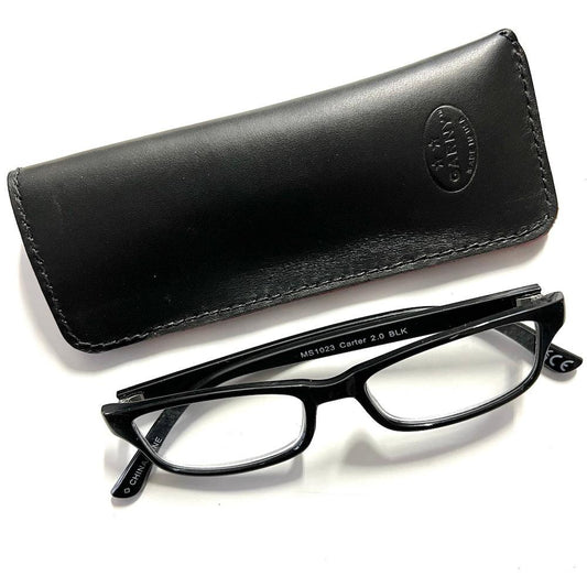 Eyewear/Reader Case, Leather Sleeve for Small Reading Glasses