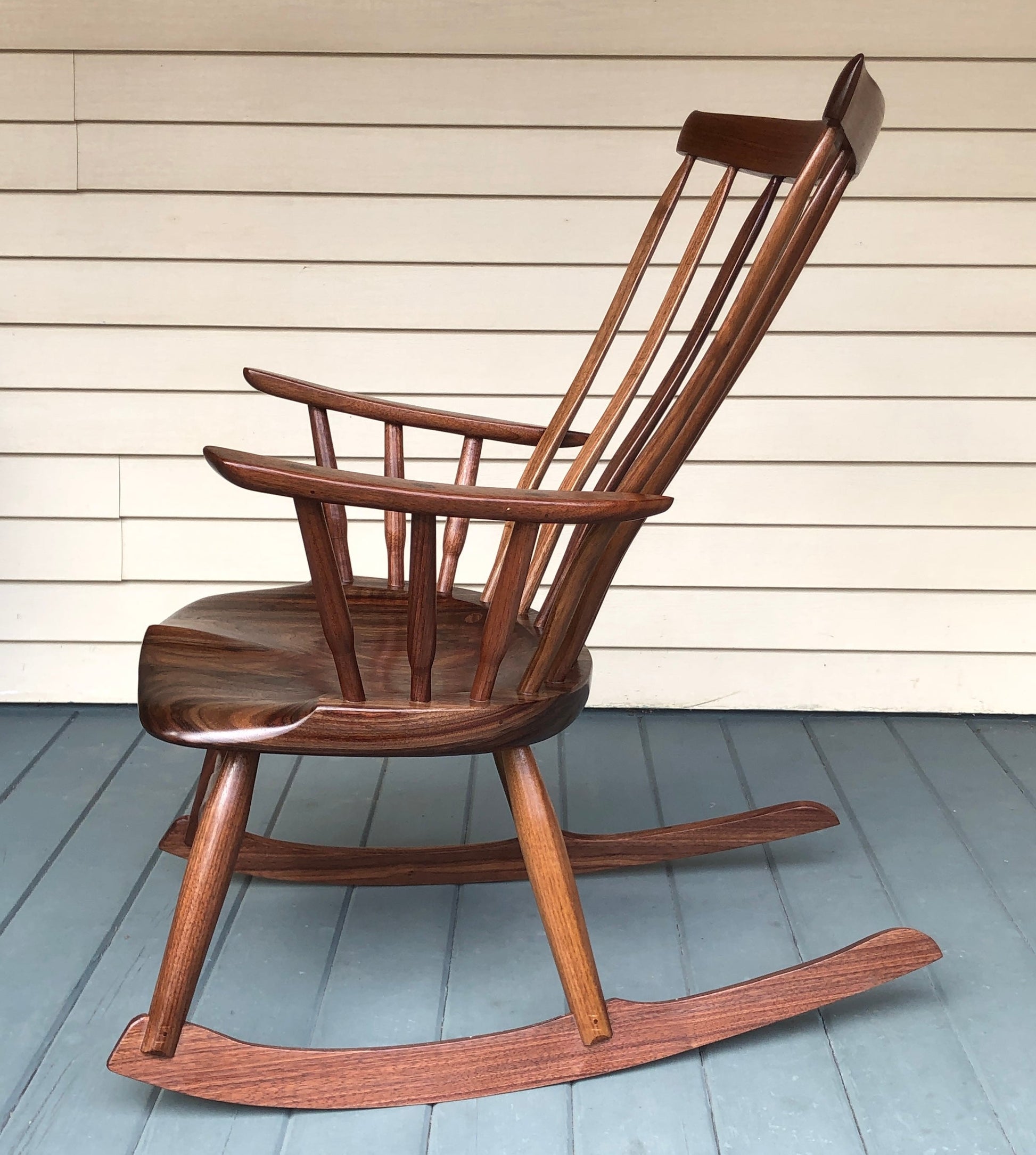 Black walnut rocking chair. 