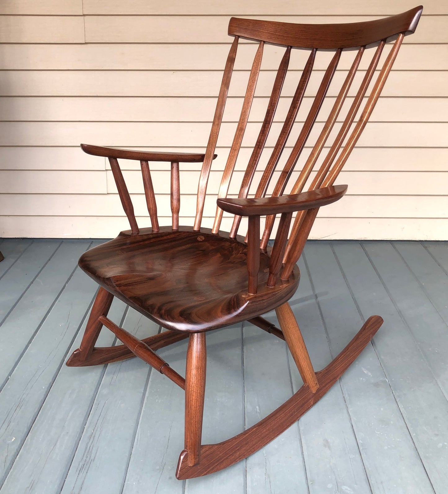 Black walnut rocking chair. 